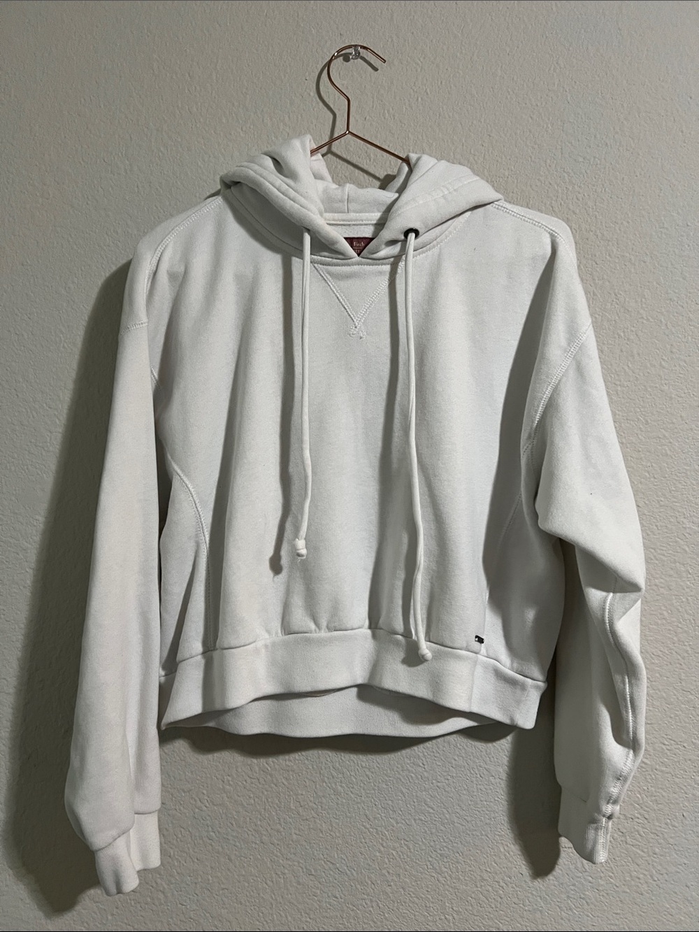 American Eagle Outfitters White Hooded Crewneck Sweatshirt